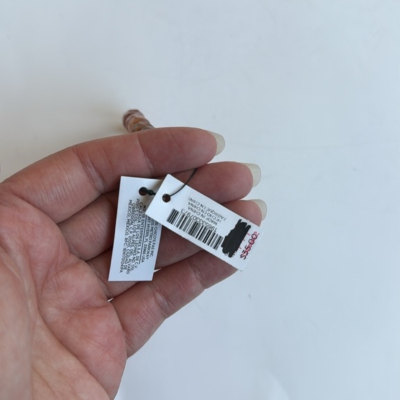 NWT Chicos Red and Brown Stretch Beaded Bracelet - Picture 4 of 6